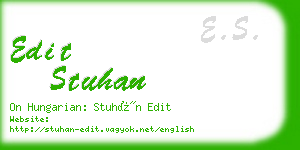 edit stuhan business card